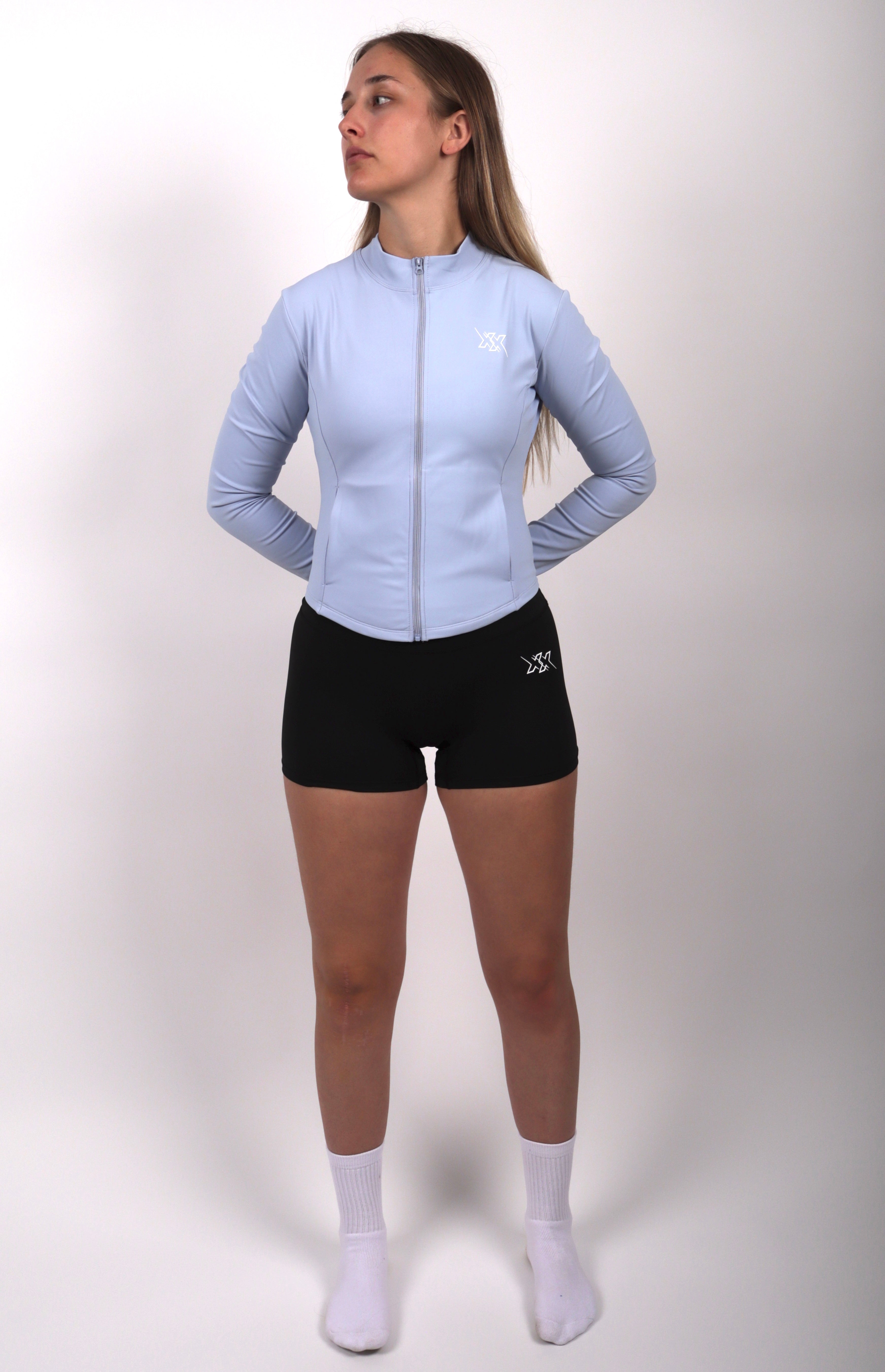 Seamless Zip Jacket – Sky Blue - Next Extreme Performance