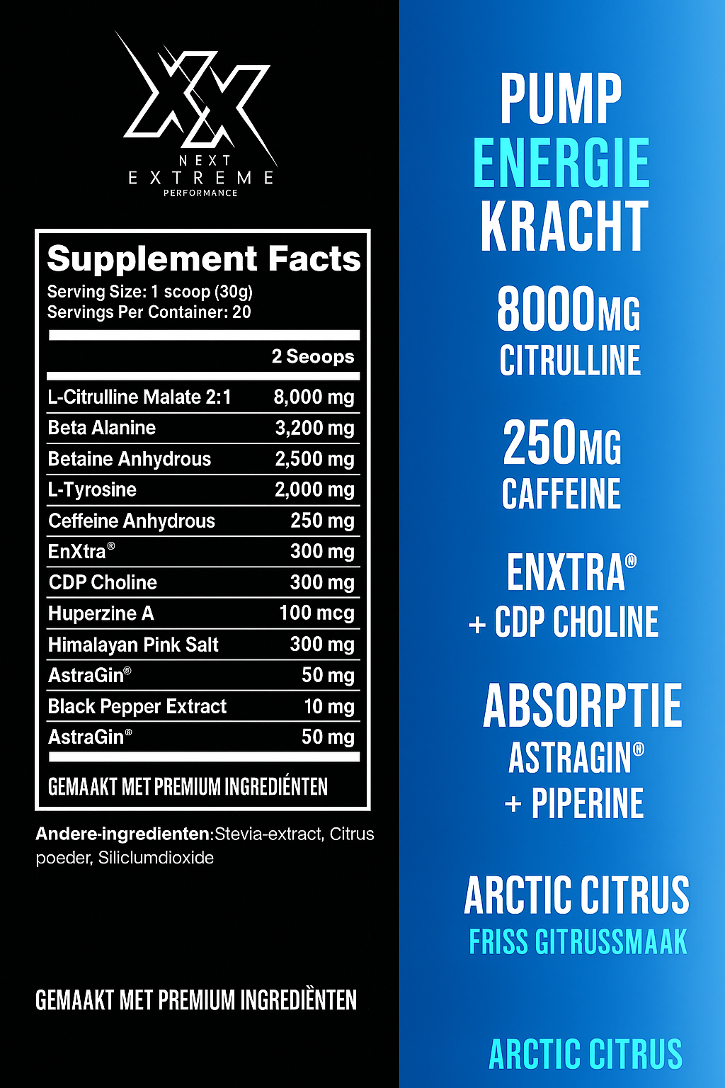 Extreme Pre-Workout – Arctic Citrus - Next Extreme Performance